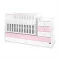 Letto MAXI PLUS NEW white+orchid pink /Telaio a doghe - livello 2/